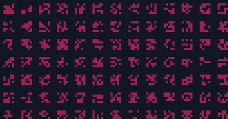 Abstract Color Halftone Dots generative art background illustration