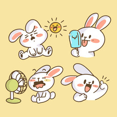 little bunny rabbit sticker collection