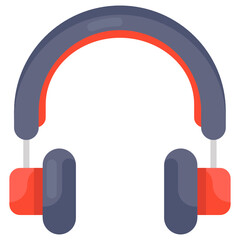 
Headphones vector style, listening audio gadget 
