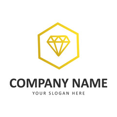 Fototapeta premium diamond shield logo