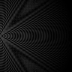 Radial black thin lines on black gradient background, vector illustration

