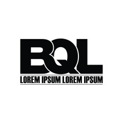BQL letter monogram logo design vector
