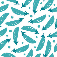 Vector seamless pattern with bright colorful healthy peas