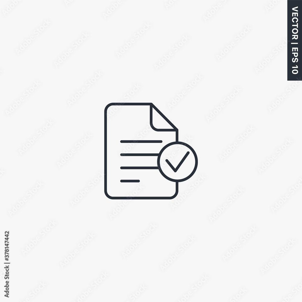Aufkleber file, document, linear style sign for mobile concept and web design