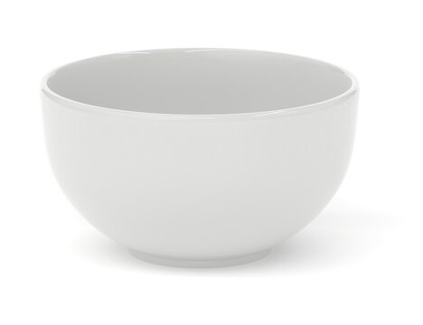 White Ceramic Bowl 3d Rendering