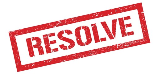RESOLVE red grungy stamp.