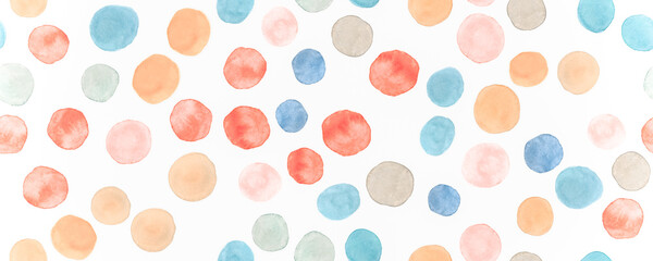 Seamless Circle Textile. Blue Watercolour Round 