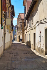 Fototapeta premium Narrow street in the historic downtown of Koper (Capodistria), Slovenia