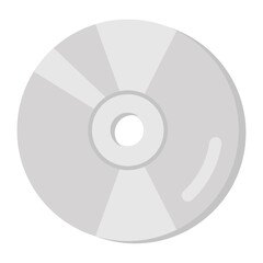
Compact disc icon in flat design editable vector 
