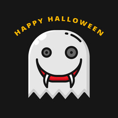 Devil Halloween Icon Filled Line Style. Ghost Monster Vector Logo Illustration. Halloween Horror Symbol Icon Halloween Celebration