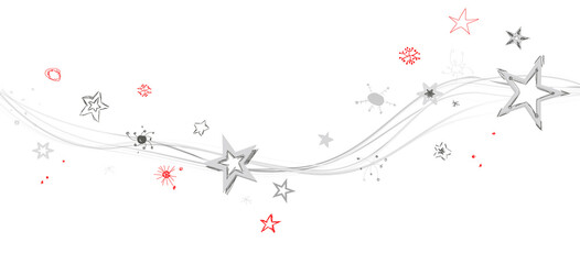 Welle Grau Silber Wellen Band Banner Sterne Stern Weihnachten Weihnacht