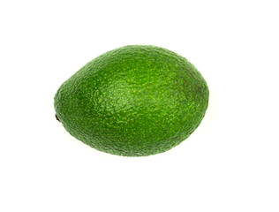 Ripe and green avocado on a white background