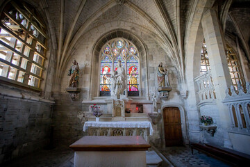 Fototapeta na wymiar intérieur de l'église Saint-jacques au Tréport