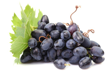 Grapes on a white background