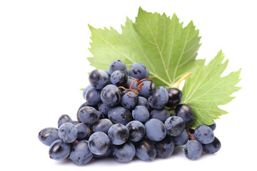 Grapes on a white background