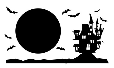 黒のハロウィンフレーム枠のベクターイラスト素材 Wall Mural Qasb