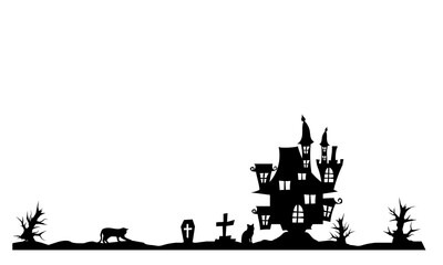 Obraz premium 黒のハロウィンフレーム枠のベクターイラスト素材