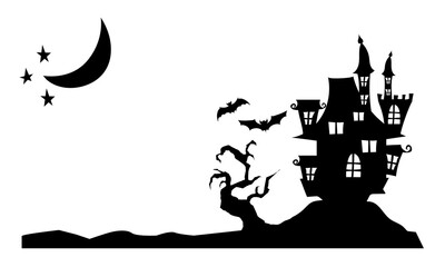 黒のハロウィンフレーム枠のベクターイラスト素材