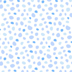 Hand drawn various spots. Abstract seamless pattern. Modern trendy vector illustration. Stamp texture. Suitable for textile print.