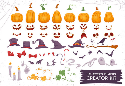 Halloween Pumpkin Illustration Art Kit