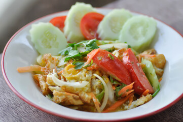 spicy egg salad,fried egg salad,deep