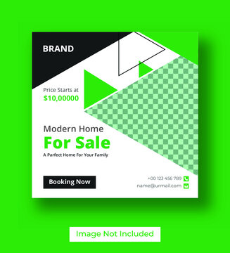 Real estate social media instagram post or banner design