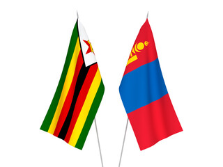 Zimbabwe and Mongolia flags