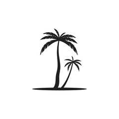 Palm tree summer logo template