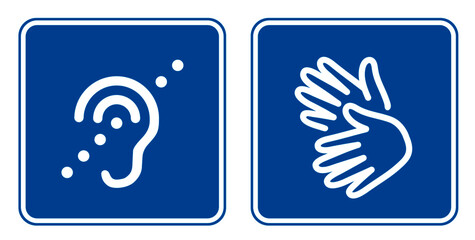 icons pictos deaf people