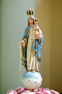 Statue Of The Image Of Our Lady Of The Rosary