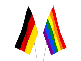 Germany and Rainbow gay pride flags