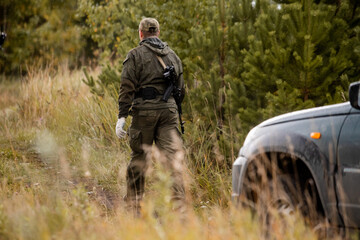 Special forces team. Russian police (Spetsnaz).