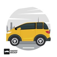 mockup car color yellow icon