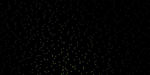 Dark Green vector background with colorful stars. Shining colorful illustration with small and big stars. Pattern for wrapping gifts.