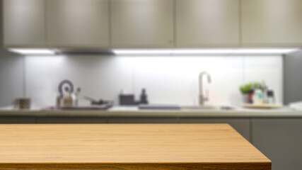 Woman legs and kitchen interior 