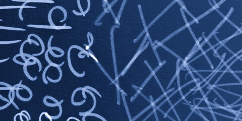 Scribbled Abstraction. Ocean Grunge Texture. 