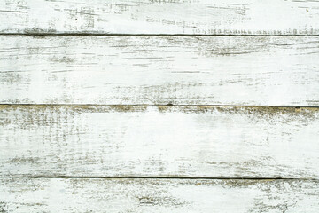 The texture of an old wooden surface of white color close-up.