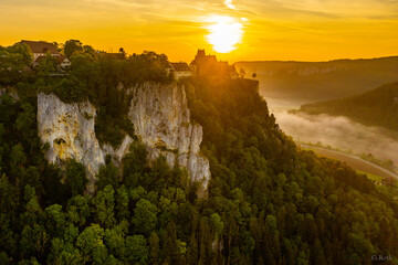 Sonnenaufgang im Donautal 