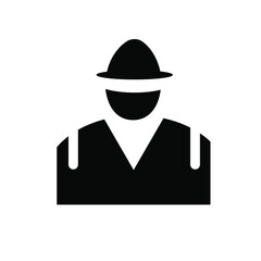 human icon on a white background, vector illustration