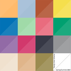 Fashion color design scheme for spring and summer season of 2021