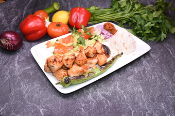 Tavuk şiş, Hähnchenspieß