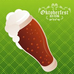 oktoberfest celebration festival poster with beer glass