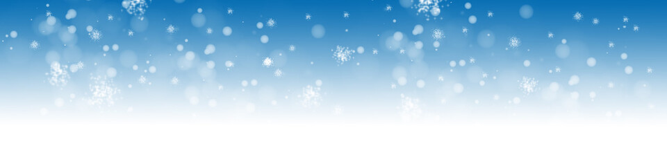 Fototapeta na wymiar Hintergrund mit Schneeflocken vor blauem Himmel