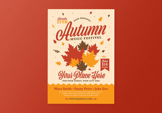 Autumn Music Festival Flyer Layout