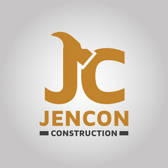 Letter JC & construction logo design idea | stock.adobe