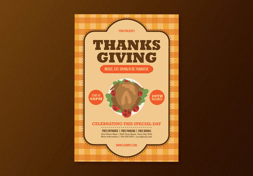 Thanksgiving Celebration Flyer Layout