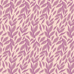 spring theme seamless pattern design with flower and leaf shape element