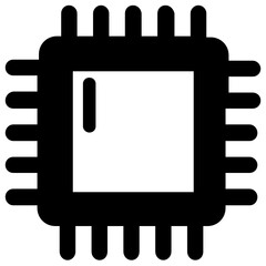 
A vector of microchip in modern flat style 
