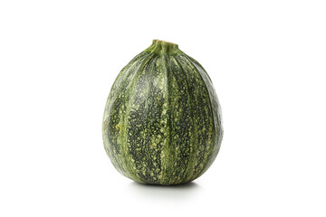 Fresh green zucchini isolated on white background