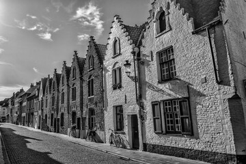 old houses of the streets of Bruges